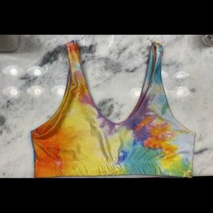 GOLDSHEEP TIE-DYE SPORTS BRA